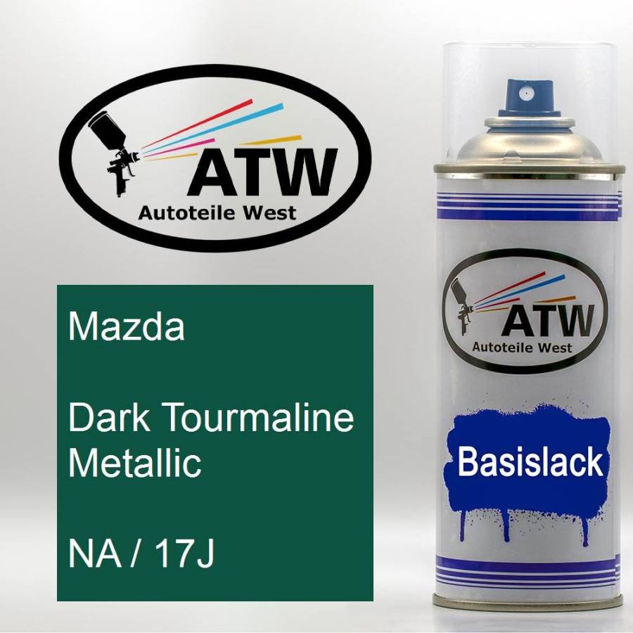 Mazda, Dark Tourmaline Metallic, NA / 17J: 400ml Sprühdose, von ATW Autoteile West.